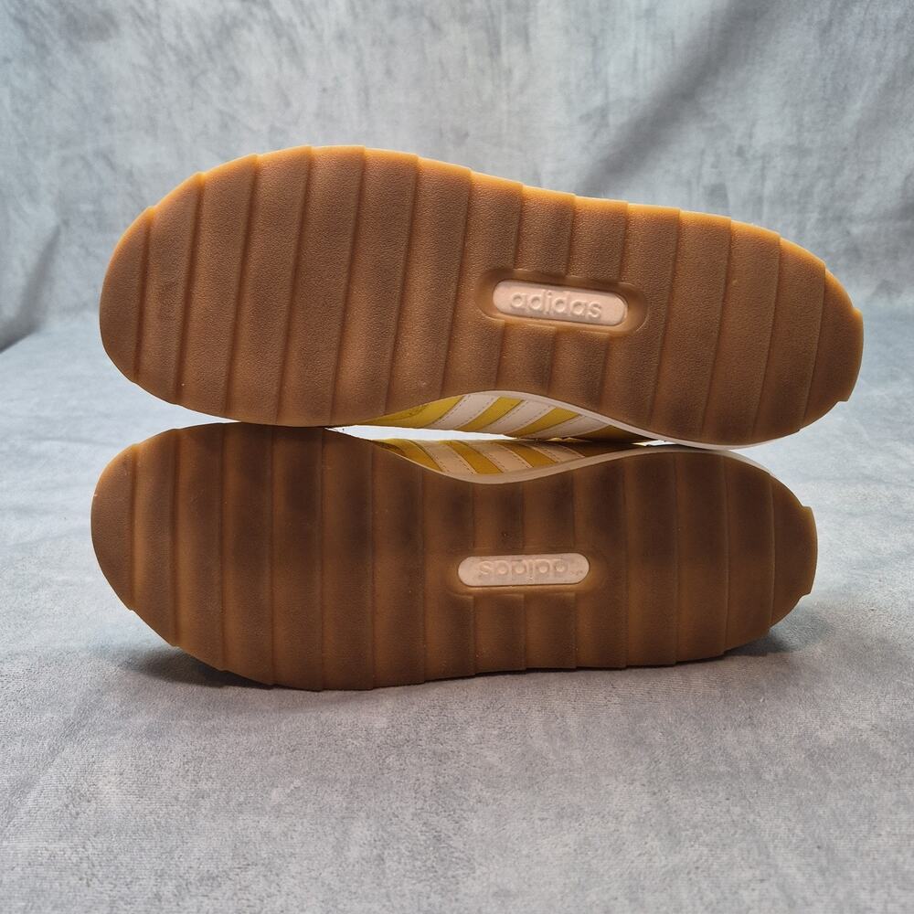Adidas Sneakers Yellow Neo Striped Lace Up Casual Retro Shoes EG4213 Womens 10 - Picture 8 of 9